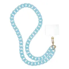 A-One Brand - PANAMA Lång Mobilrem Lanyard 80cm (40cm i öglan) - Blå