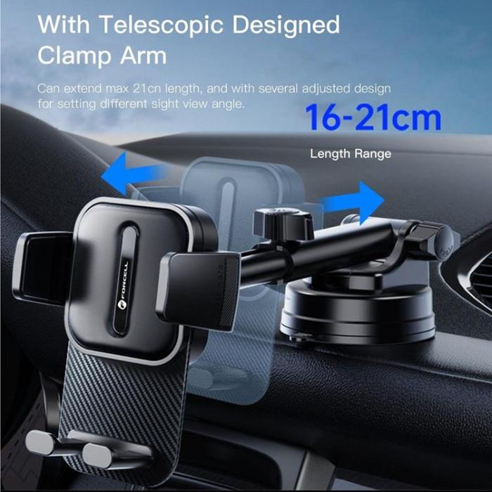 Forcell - Forcell Bilhållare Magnetic F-Grip Guardian - Svart