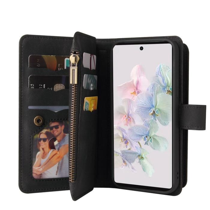 OEM - Google Pixel 7 Pro Plånboksfodral KT Zippered - Svart