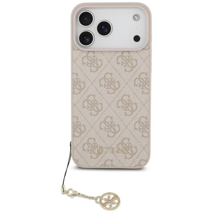 Guess - Guess iPhone 17 Pro Max Mobilskal MagSafe 4G Charms Collection - Rosa