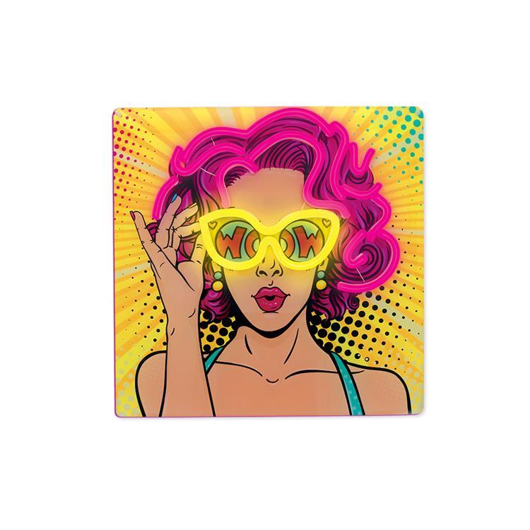 Forever Light Neon ART LED POWER WOMAN FLA02 - Gul/Lila | 264 | AlltMobil