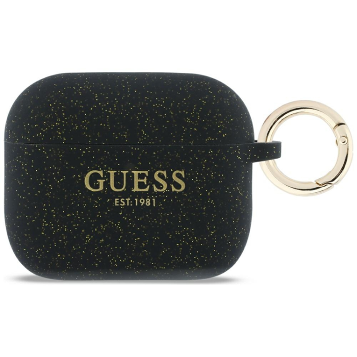 Guess - Guess AirPods Pro 3 Skal Silicone Glitter Ring