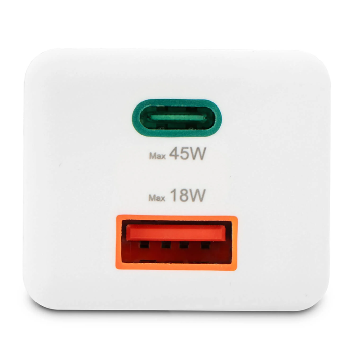 Hama - Hama Snabbladdare 45W 1xUSB-C 1xUSB-A GaN - Vit