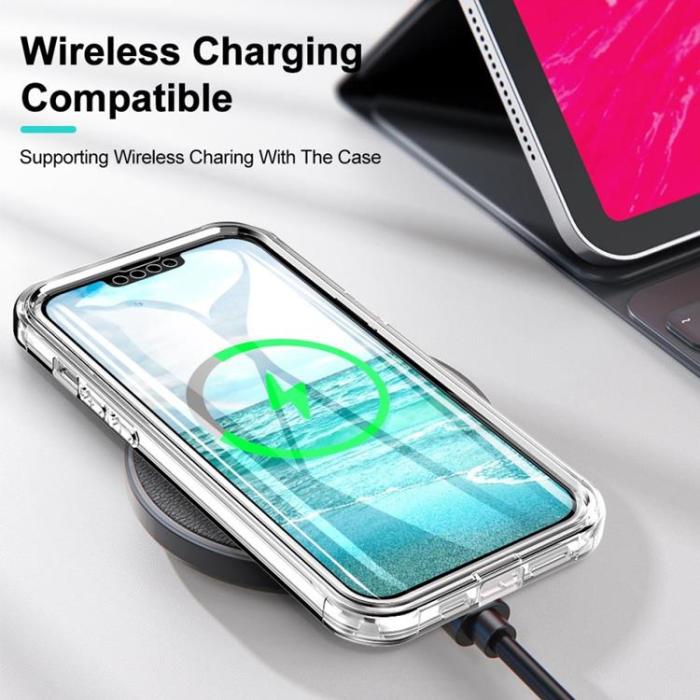OEM - iPhone 14 Plus Skal 360 Marble - Mörkblå