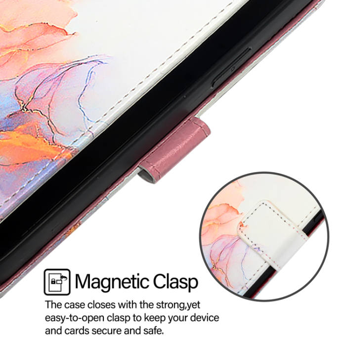A-One Brand - iPhone 16 Pro Max Plånboksfodral Marble Pattern LS004