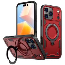 N/A - Mobilskal till iPhone 17 Pro Plast Milit&auml;rt Skydd med St&auml;ll - R&ouml;d