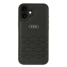 Audi - Audi Mobilskal till iPhone 16 Plus Syntetiskt L&auml;der - Svart