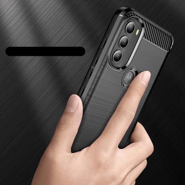 UTGATT1 - Carbon Motorola Moto G71 5G Skal Flexible - Svart