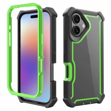 A-One Brand - iPhone 17 Mobilskal TPU + PC Shockproof - Svart/Grön