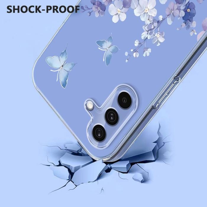 OEM - Mobilskal till Samsung Galaxy A57 TPU Blommönster - Violett