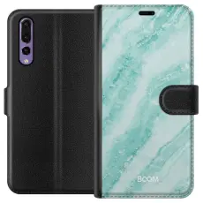 Gustaf - Pl&aring;nboksfodral till Huawei P20 Pro med Mint Marble