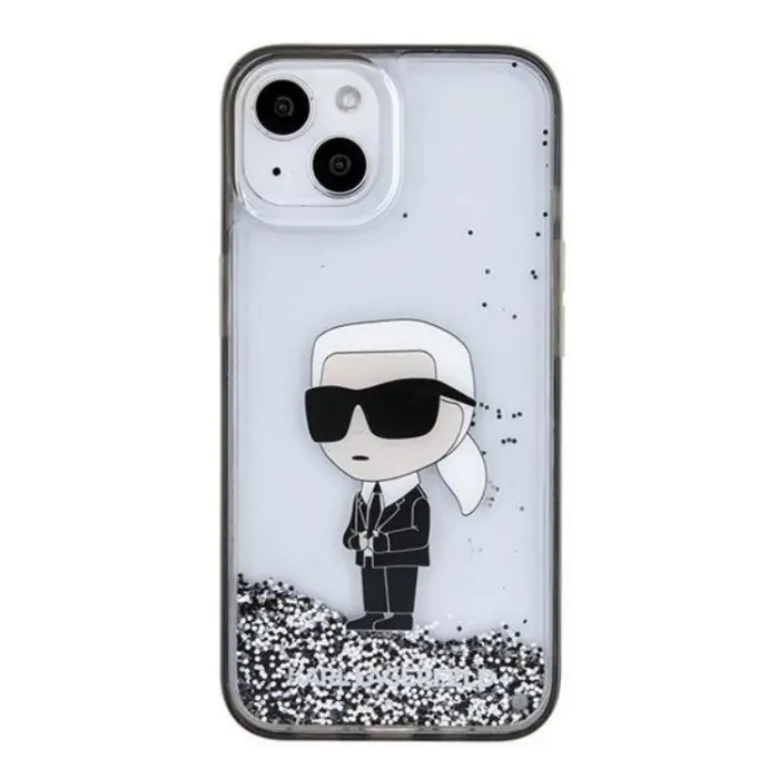 KARL LAGERFELD - Karl Lagerfeld iPhone 15 Mobilskal Liquid Glitter Ikonik