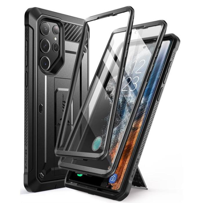SupCase - [2-Set] SupCase Galaxy S23 Ultra Skal Unicorn Beetle - Svart