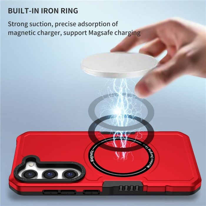 OEM - Galaxy S23 Skal Magsafe Anti Drop - Röd