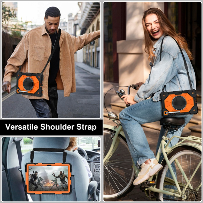 A-One Brand - Galaxy Tab S10 FE/S9 FE/S9 Skal Kickstand med Rem - Orange