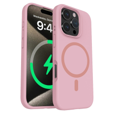 A-One Brand - iPhone 16 Pro Max Mobilskal Magsafe Liquid Silicone - Ljusrosa