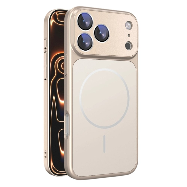 iPhone 17 Pro Max Mobilskal MagSafe med Linsfilm Skin-touch - Guld (Guld) | 2353 | AlltMobil