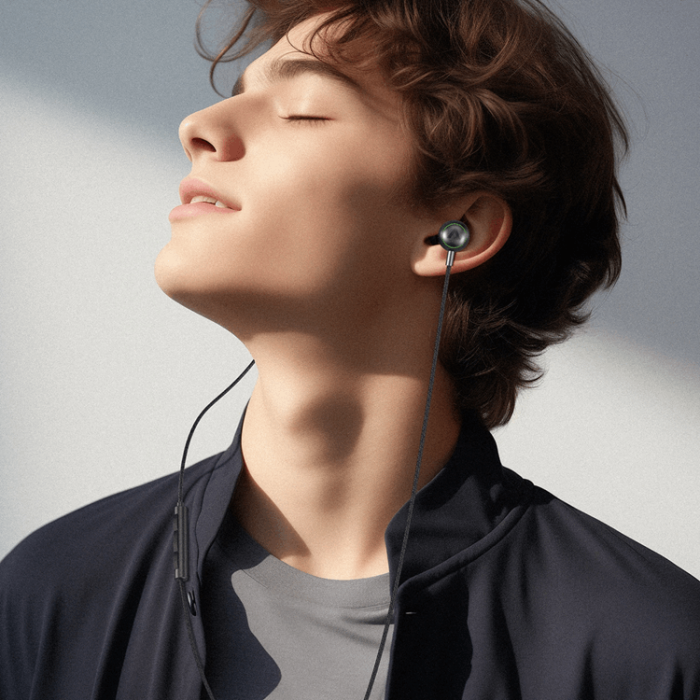 Acefast - Acefast In-Ear Hörlurar L5 Trådbundna USB-C 1.2m - Svart