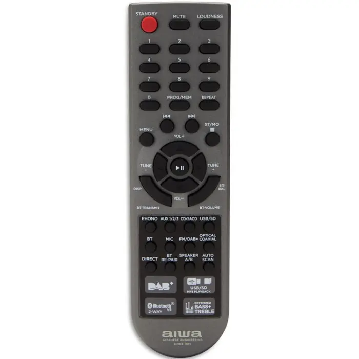 AIWA - Aiwa Stereo-receiver med Bluetooth 2 x 100 Watt RMS @4Ohm