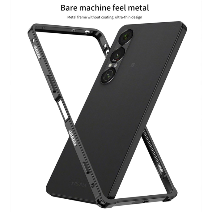 A-One Brand - Sony Xperia 1 VII Mobilskal Bumper med Metallram - Lila