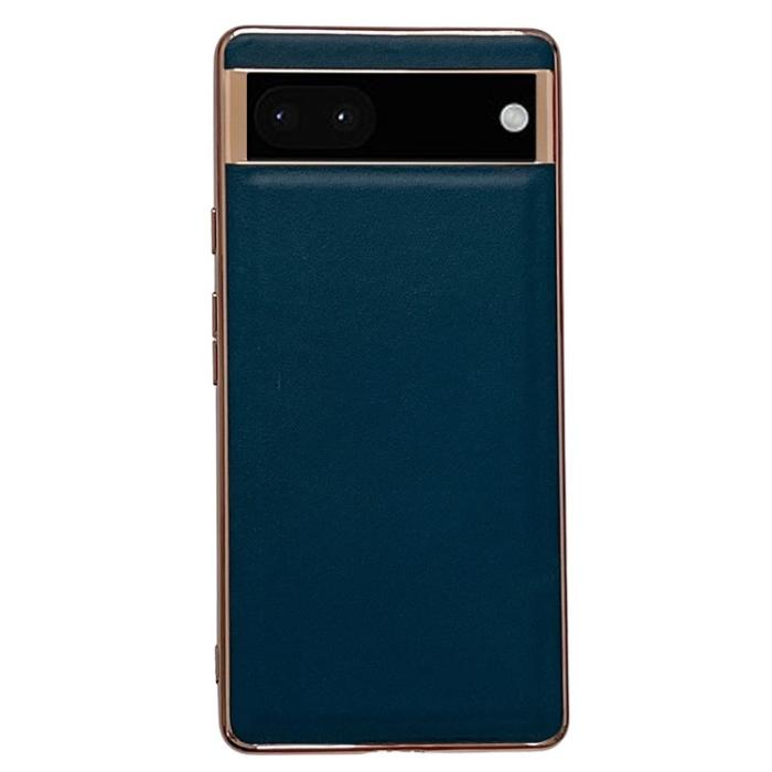 A-One Brand - Google Pixel 6a Skal Äkta Läder Electroplating - Grön