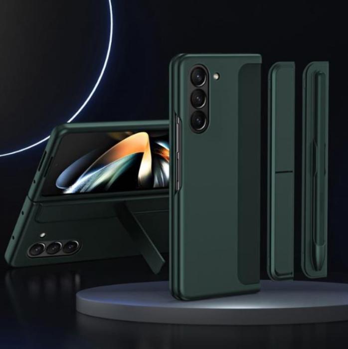 A-One Brand - Galaxy Z Fold 5 Mobilskal Rubberized Kickstand - Grön