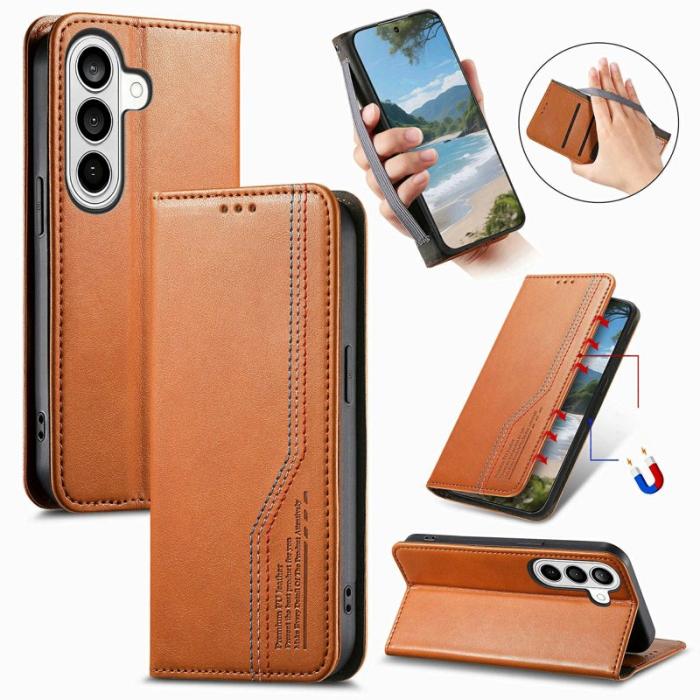 OEM - Plånboksfodral för Samsung Galaxy S26 Konstläder - Brun