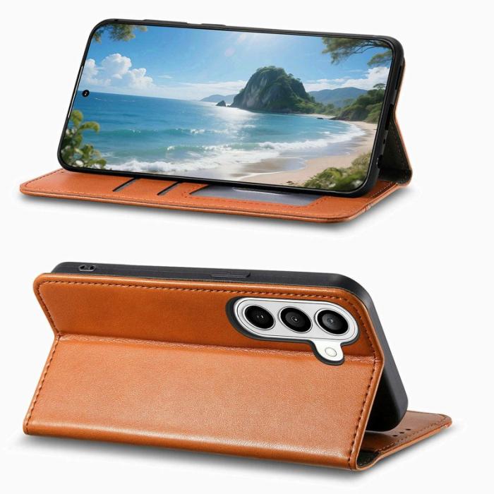 OEM - Plånboksfodral för Samsung Galaxy S26 Konstläder - Brun