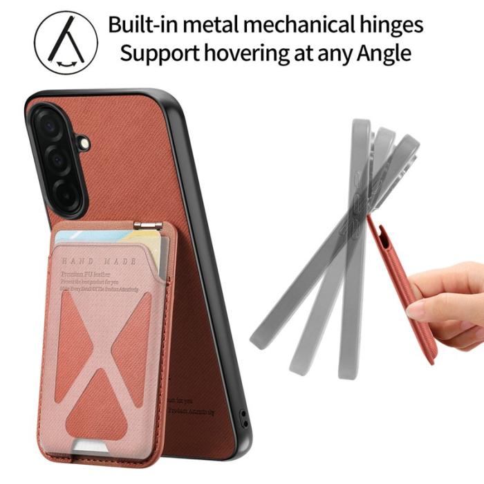 OEM - Mobilfodral för Samsung Galaxy S26 Konstläder + PC + TPU - Brun