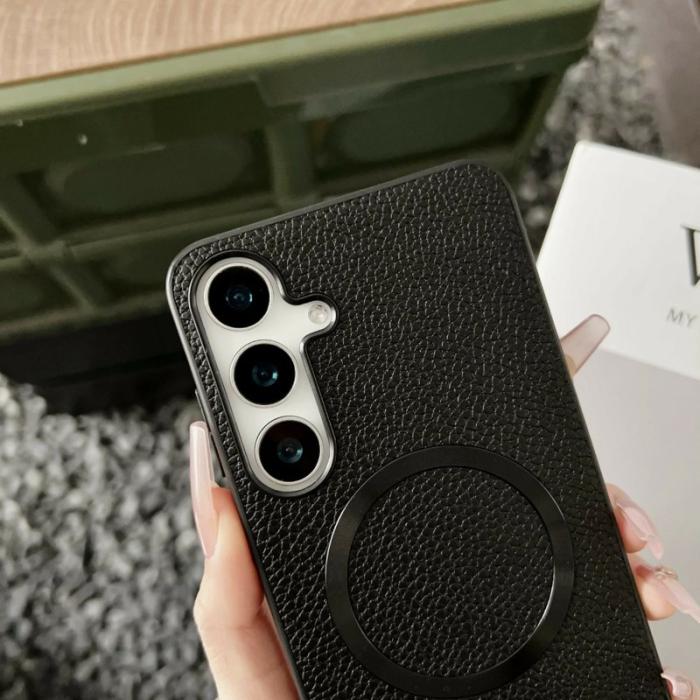 OEM - Mobilskal för Samsung Galaxy S26 Plus Magnetiskt PU + TPU - Svart
