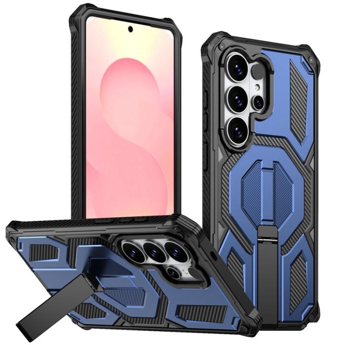 OEM - Mobilskal för Samsung Galaxy S26 Ultra Magnetiskt TPU + PC Kickstand - Blå
