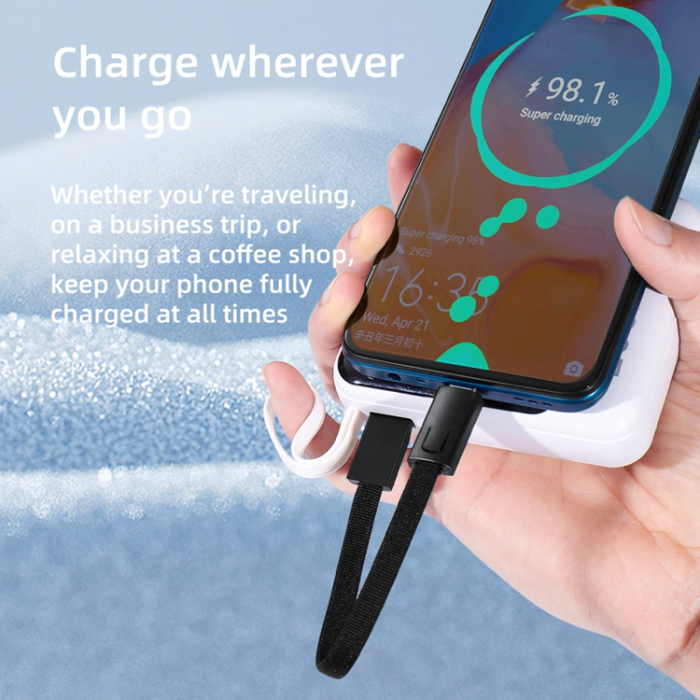 Tech-Protect - Tech-Protect USB-C till USB-C Kabel Nyckelring 60W - Iron Grå