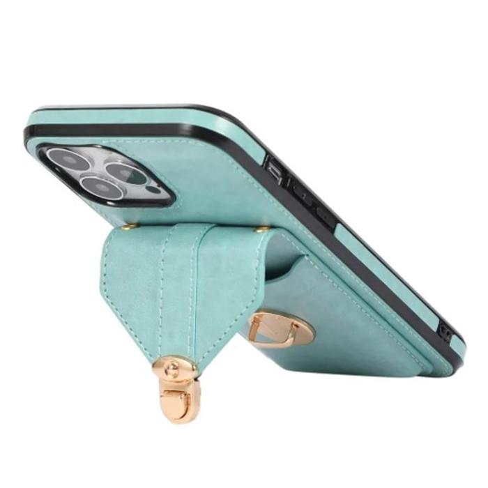Taltech - iPhone 15 Pro Halsbandsskal Korthållare - Grön