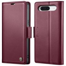 Caseme - CASEME Pl&aring;nboksfodral Konstl&auml;der till Google Pixel 8 - R&ouml;d