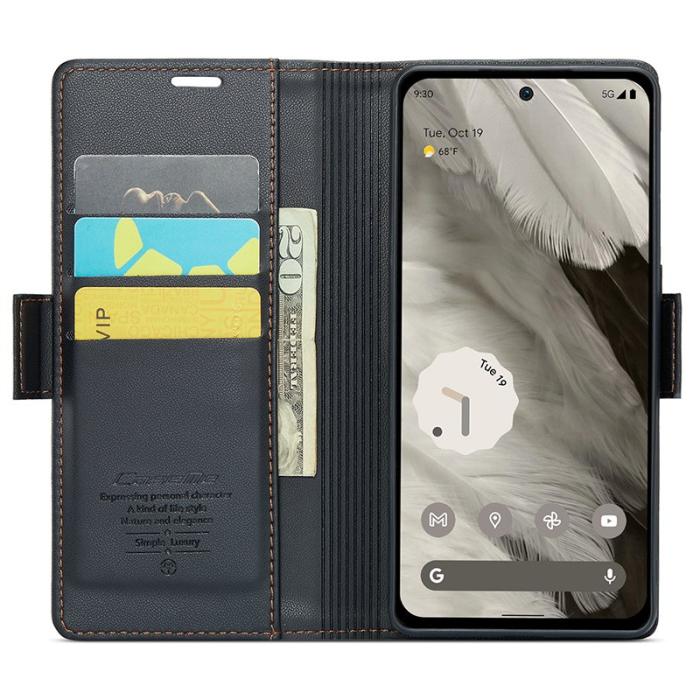 Caseme - CASEME Plånboksfodral Konstläder till Google Pixel 8 - Svart