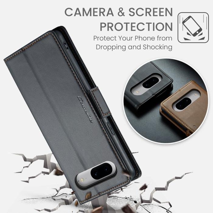 Caseme - CASEME Plånboksfodral Konstläder till Google Pixel 8 - Svart