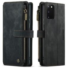 Caseme - CASEME Konstl&auml;der Pl&aring;nboksfodral f&ouml;r Samsung Galaxy S21 Ultra 5G - Svart