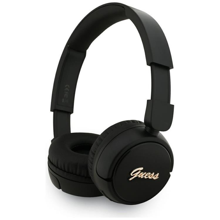 Guess Over-Ear Hörlurar Bluetooth 5.3 Metal Logo Script - Svart | 505771 | AlltMobil