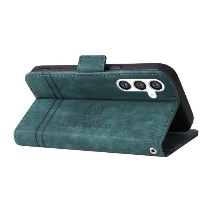BETOPNICE - BETOPNICE 001 Samsung Galaxy S23 FE Plånboksfodral TPU + Konstläder - Grön