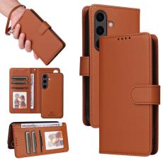 BETOPNICE - BETOPNICE Samsung Galaxy S25+ Pl&aring;nboksfodral - Detachable Konstl&auml;der - Brun