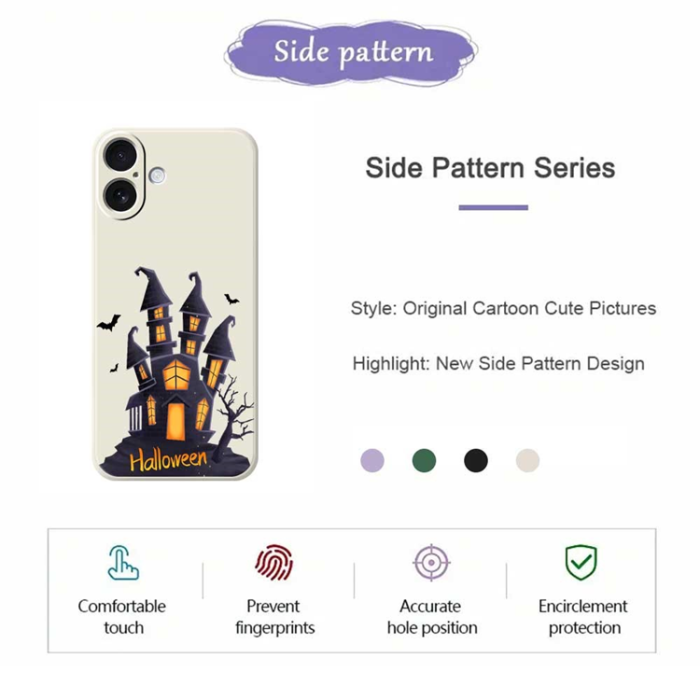 A-One Brand - iPhone 17 Mobilskal med Halloween Castle Pattern TPU - Lila