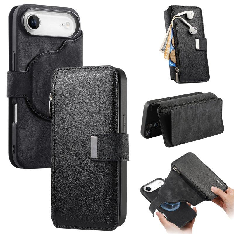 CASENEO MW-02 iPhone Air Plånboksfodral Konstläder - Svart (Svart) | 2353 | AlltMobil