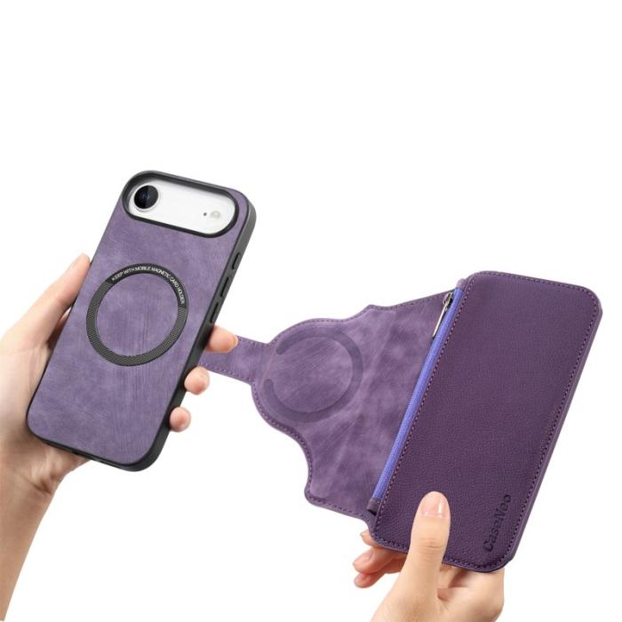 CASENEO - CASENEO MW-02 iPhone Air Plånboksfodral Konstläder - Lila