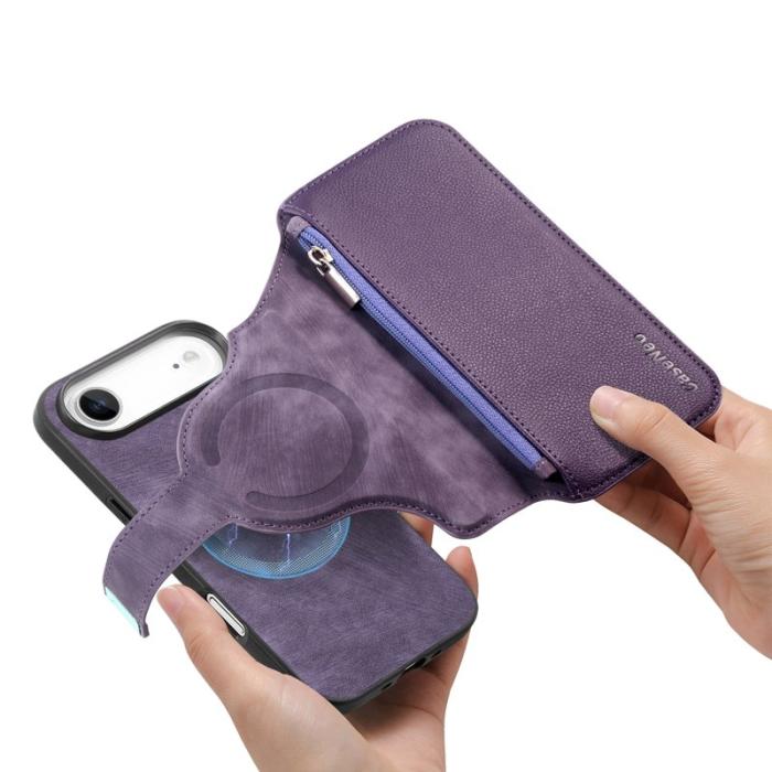 CASENEO - CASENEO MW-02 iPhone Air Plånboksfodral Konstläder - Lila