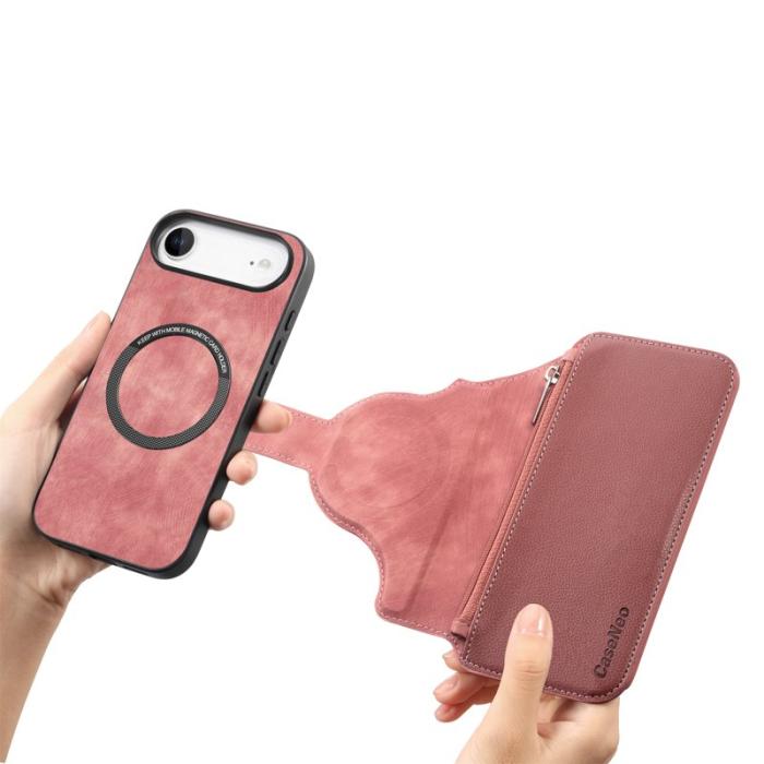 CASENEO - CASENEO MW-02 iPhone Air Plånboksfodral Konstläder - Rosa