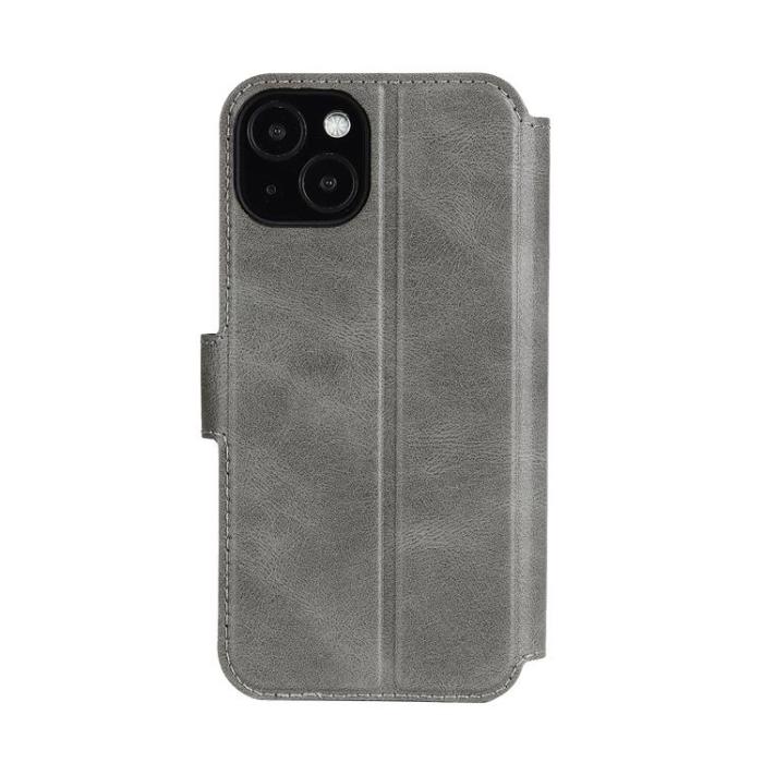 Boom of Sweden - BOOM iPhone 14 Plus Plånboksfodral Calfskin - Grå