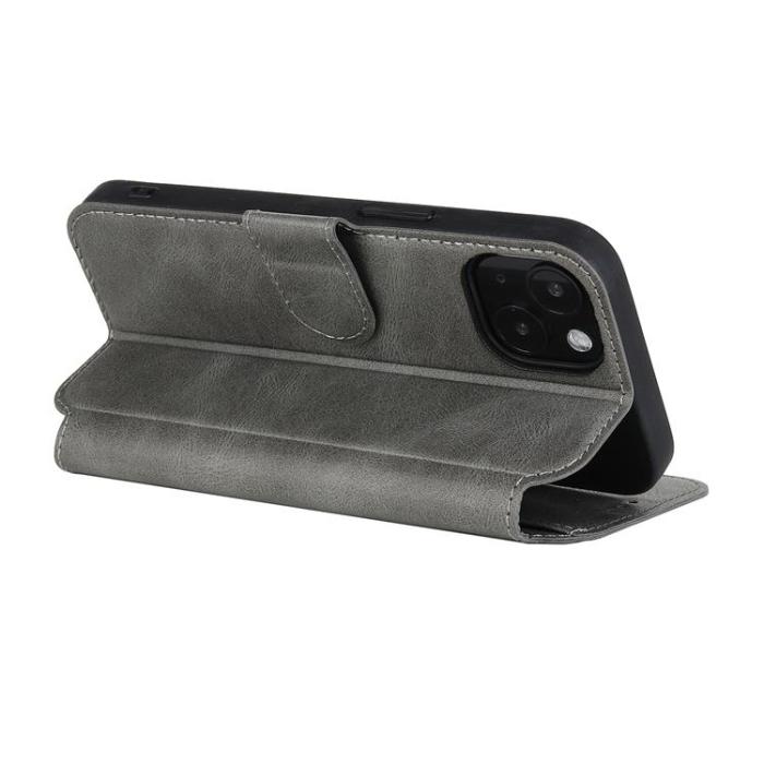 Boom of Sweden - BOOM iPhone 14 Plus Plånboksfodral Calfskin - Grå