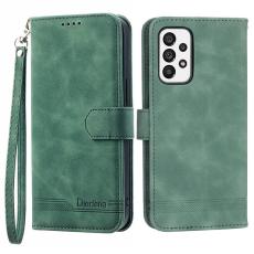 DIERFENG - DIERFENG DF-03 Pl&aring;nboksfodral f&ouml;r Samsung Galaxy A73 5G - Konstl&auml;der - Gr&ouml;n