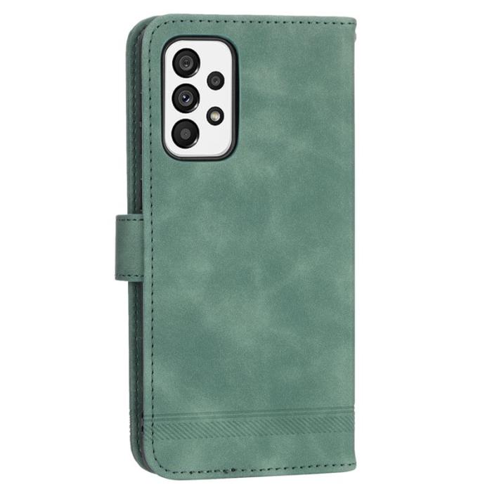 DIERFENG - DIERFENG DF-03 Plånboksfodral för Samsung Galaxy A73 5G - Konstläder - Grön