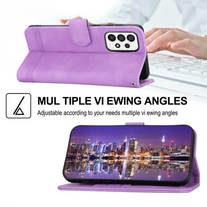 DIERFENG - DIERFENG DF-03 Plånboksfodral för Samsung Galaxy A73 5G - Konstläder - Lila